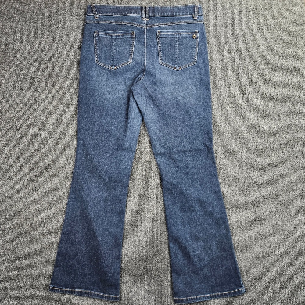 Democracy Ab Solution Itty Bitty Bootcut Jeans Women's 14 Dark Wash Mid Rise - Picture 8 of 8